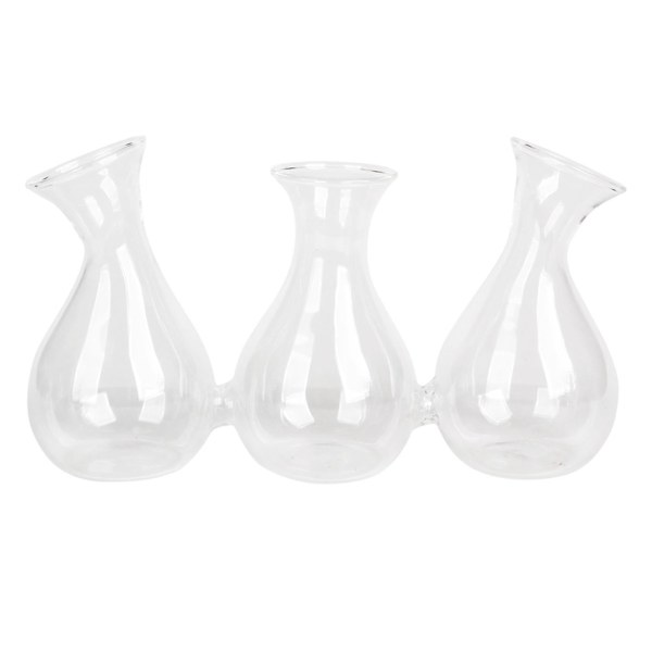 3-Part Bud Glass Vase, 5"
