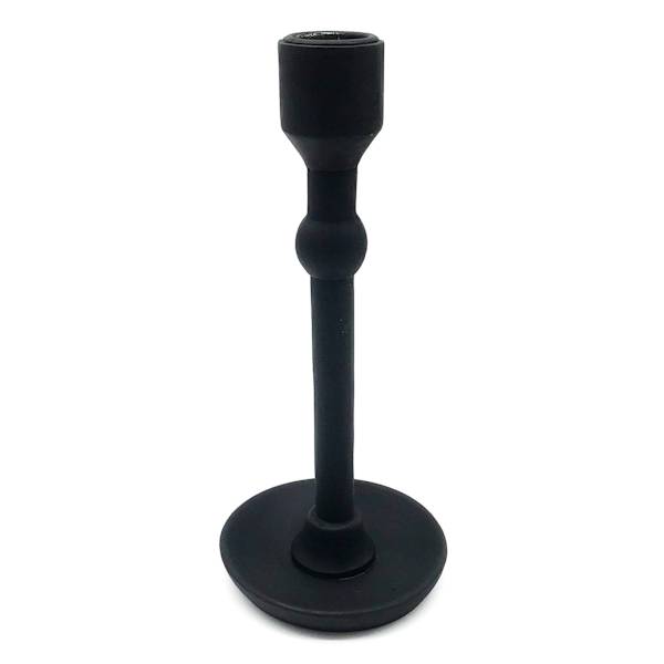 Found & Fable Black Candle Holder, 8"