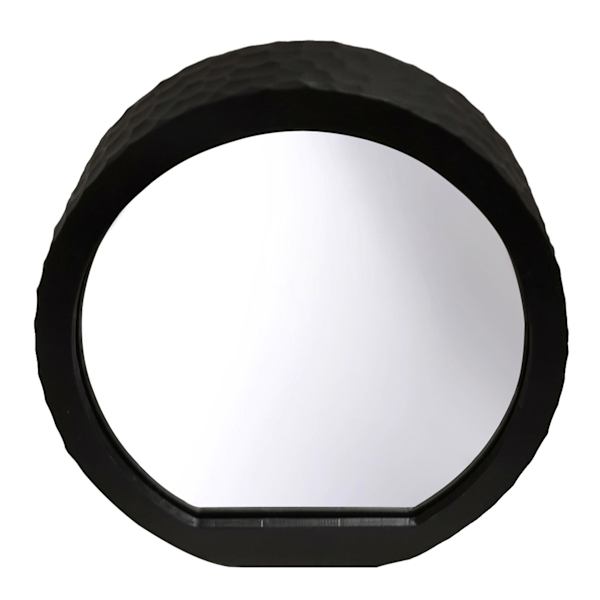 Found & Fable Black Carved Mirror, 9"