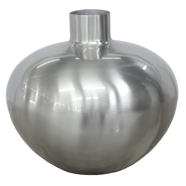 Laila Ali Silver Round Metal Vase, 5"