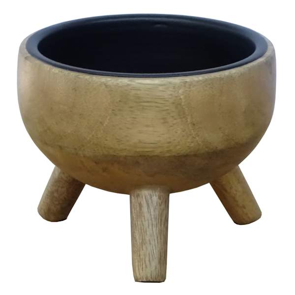 Wooden Candle Holder, 3"