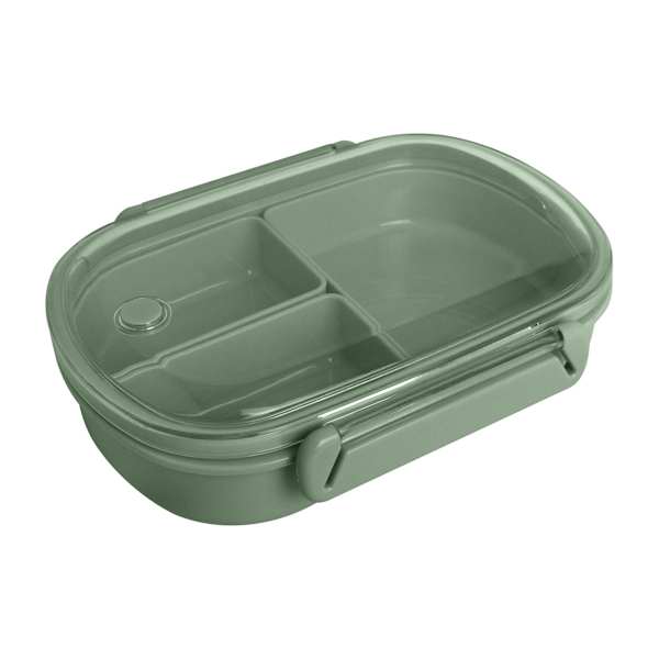 Oval Lunch Kit with 3 Removable Compartments, Green