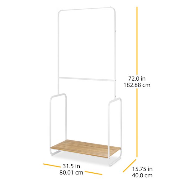 2-Rod Metal Retro Garment Rack
