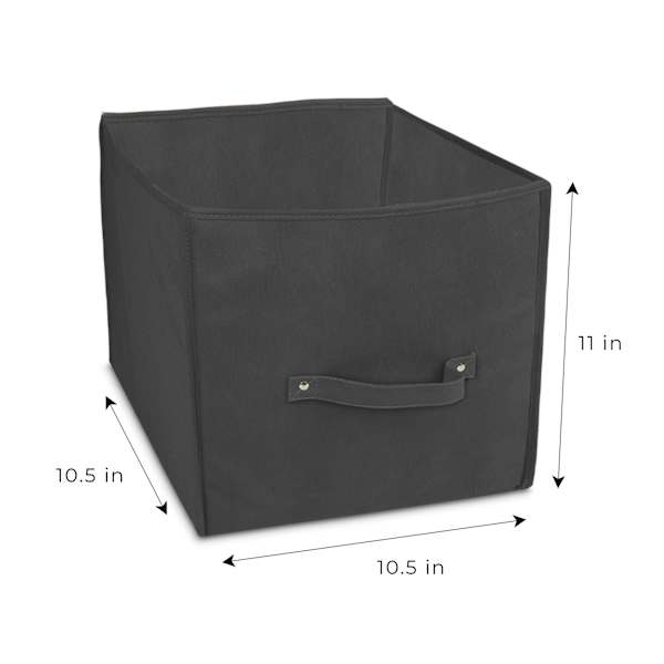 Storage Cube with Handle, Black