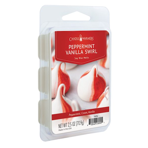 Peppermint Vanilla Swirl Scented Wax Melts, 2.5oz