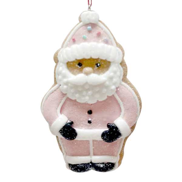 Mrs. Claus' Bakery Pink Santa Claydough Ornament, 5"