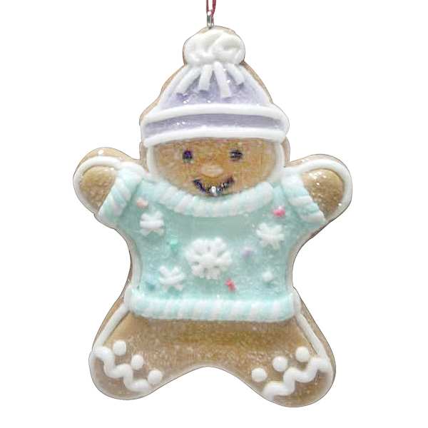 Mrs. Claus' Bakery Gingerbread Boy Claydough Ornament, 4.5"