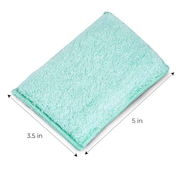 Set of 3 Bamboo Non-Scratch Smart Sponge, Blue, Mint, Yellow