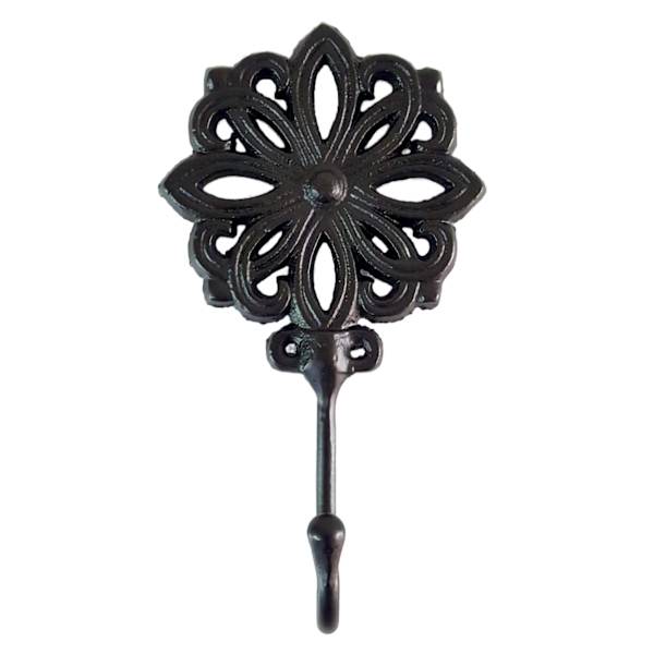 Floral Metal Wall Hook, 3x6