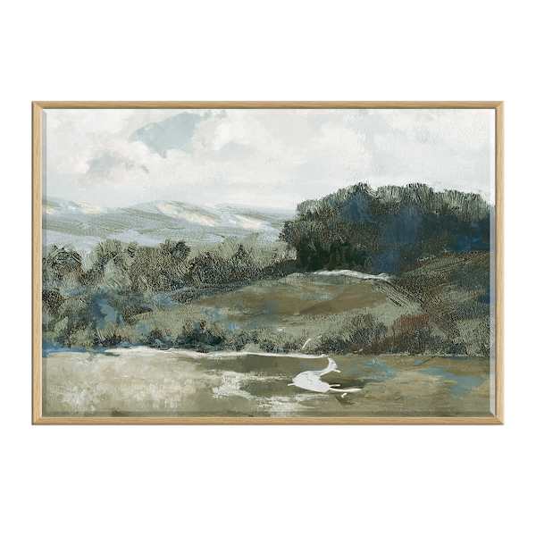 Framed Landscape Canvas Wall Art, 24x36