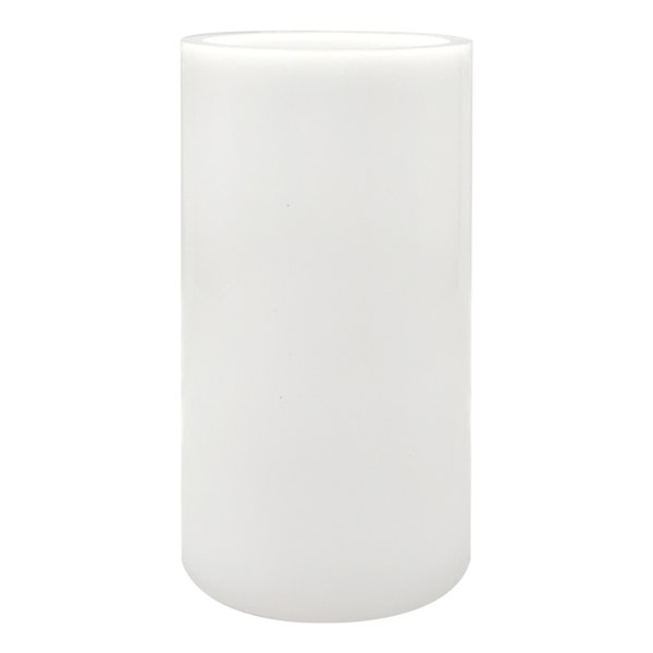 White Wax LED Flameless Pillar Candle, 4x8