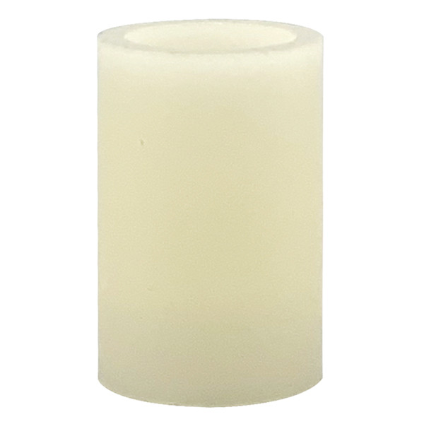 Ivory Wax LED Wavy Top Pillar Candle, 2x3