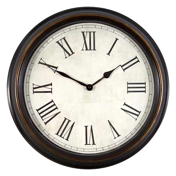 Classic Roman Numeral Round Wall Clock, 18"