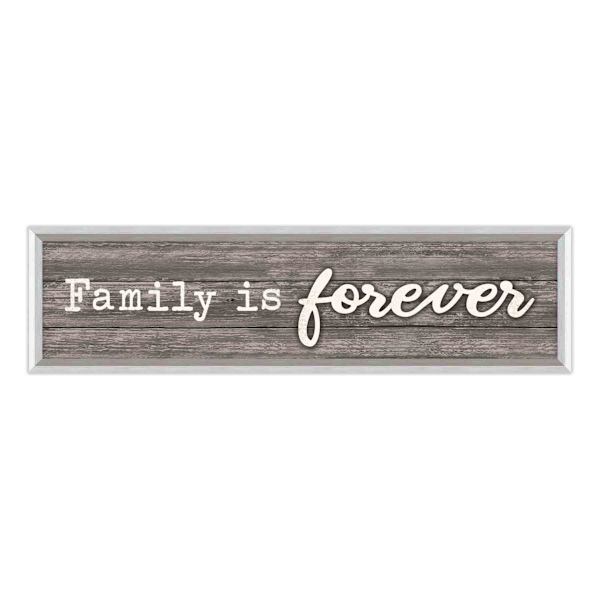 Framed Family Is Forever Textured Wall Sign, 8x30