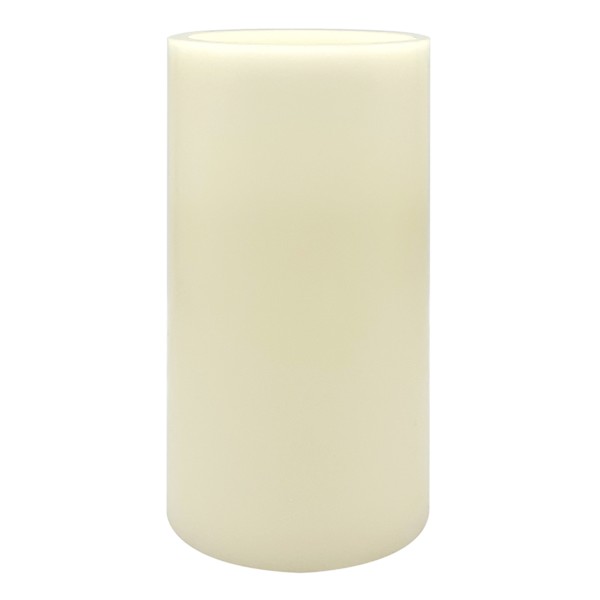 Ivory Wax LED Flameless Pillar Candle, 5x10
