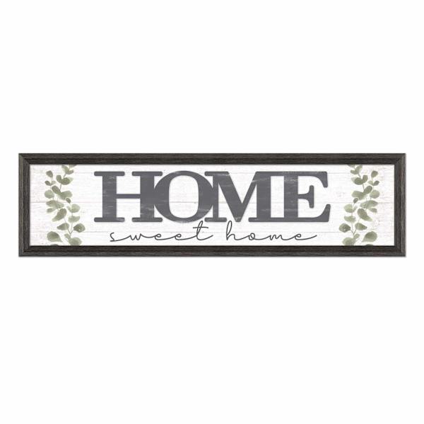 Framed Home Sweet Home Textured Wall Sign, 8x30