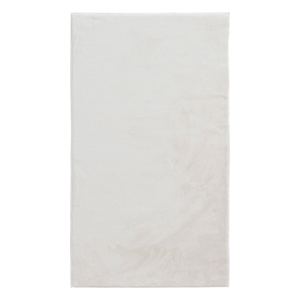 Bliss Silver Faux Rabbit Fur Washable Accent Rug, 2x4