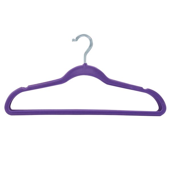 10-Pack Velvet Hangers Set, Purple