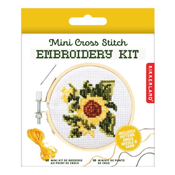 Mini Cross Stitch Embroidery Kit - Sunflower
