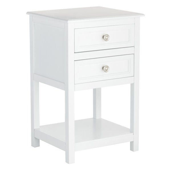 Providence Layne 2-Drawer Accent Table, White