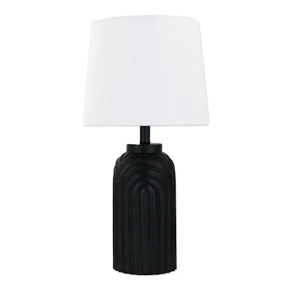 All black table lamp top