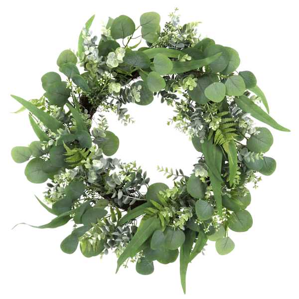 Eucalyptus & Fern Wreath, 24"