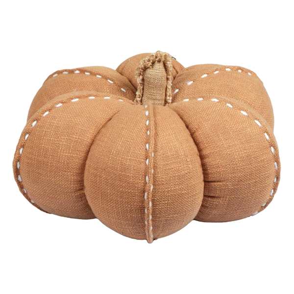 Honeybloom Fall Orange Pumpkin Shaped Throw Pillow, 18"