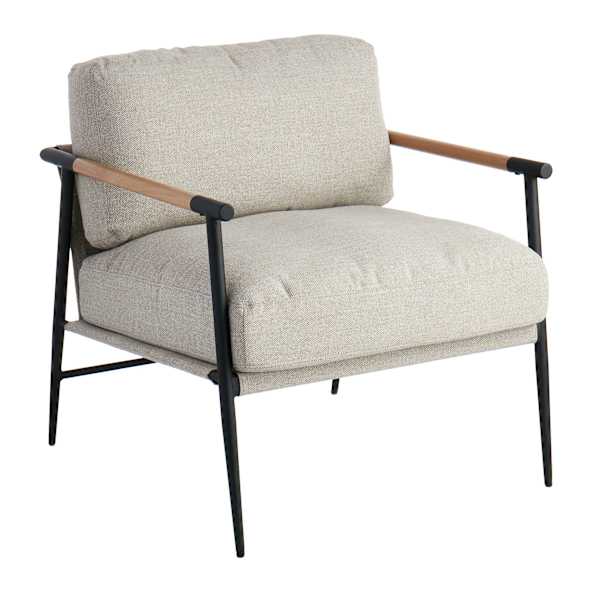 Ty Pennington Cruz Metal Accent Chair, Grey