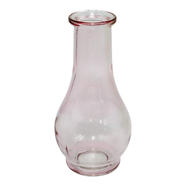 Pink Glass Bud Vase, 7"