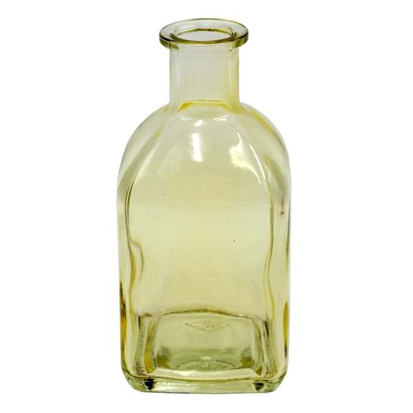 Yellow Glass Bud Vase, 5"