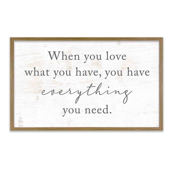 Framed Everything You Need Textured Wall Sign, 18x30