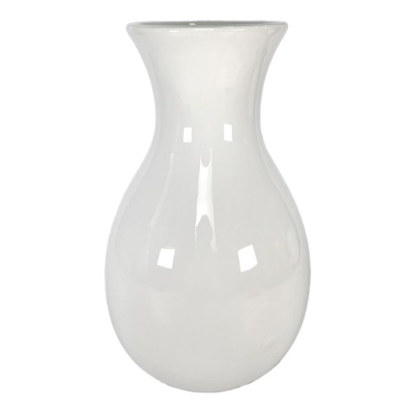 Providence White Ceramic Vase, 6"