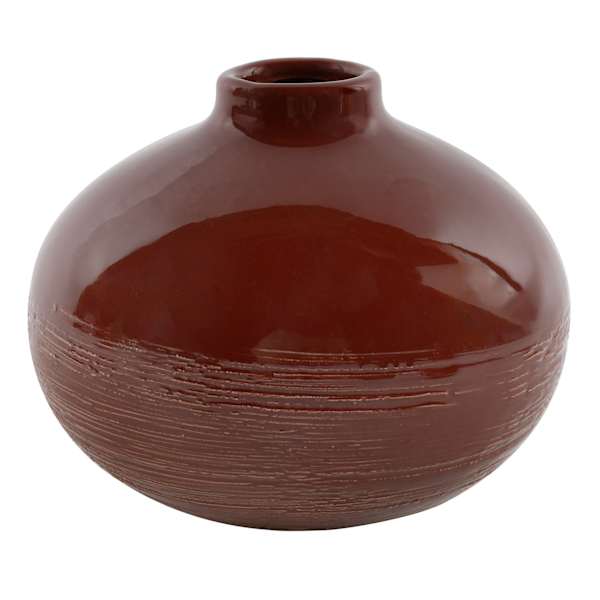 Crosby St. Brown Ceramic Vase, 4"