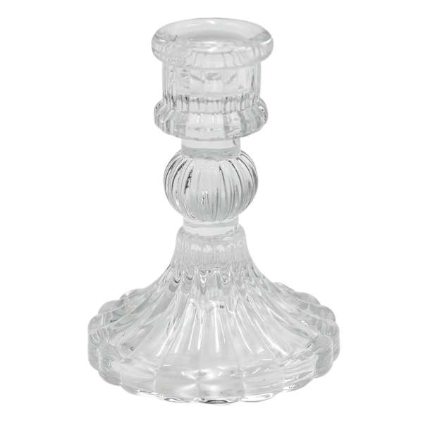 3x4 glass candle holder clear