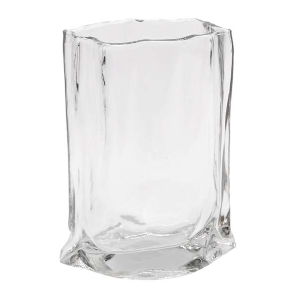 Laila Ali Clear Glass Vase, 9"
