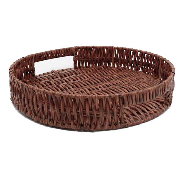 Providence Brown Wicker Tray, 10"