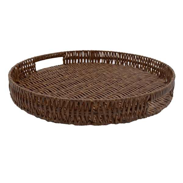 Providence Brown Wicker Tray, 15"