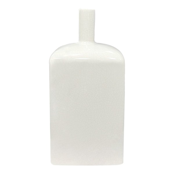 Tracey Boyd White Reactive Glaze Ceramic Vase, 9"