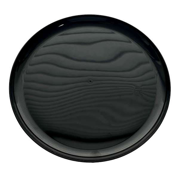 Set of 10 Black Salad Plates, 8"
