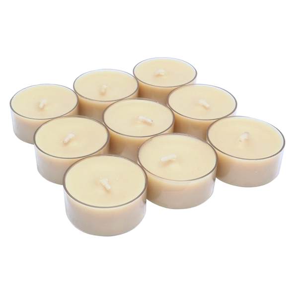 Honeybloom 9-Pack Unscented Tealight Candles, Tan
