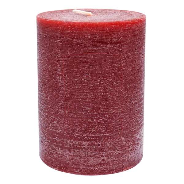Honeybloom Red Unscented Pillar Candle, 3x4