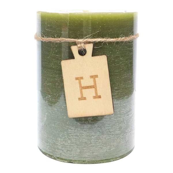 Honeybloom Green Unscented Pillar Candle, 3x4