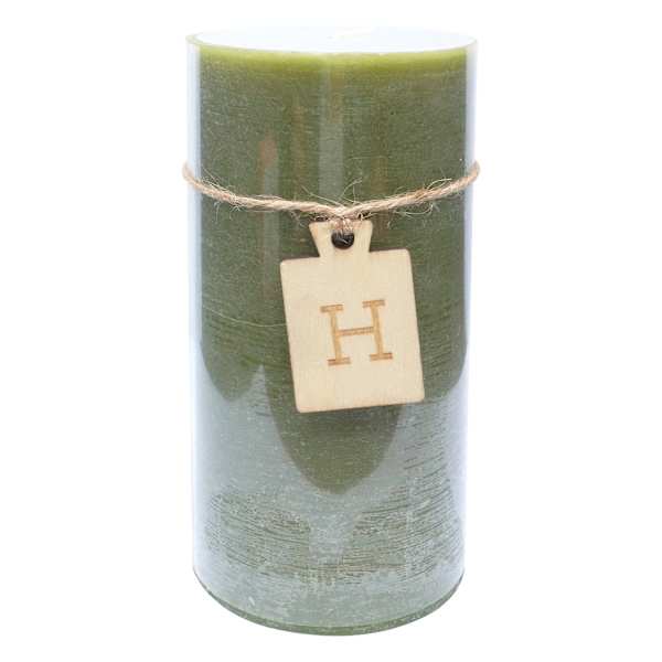 Honeybloom Green Unscented Pillar Candle, 3x6
