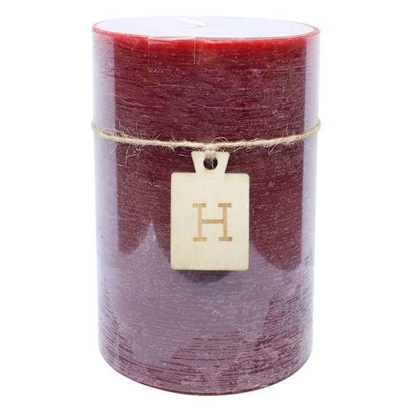 Honeybloom Red Unscented Pillar Candle, 4x6