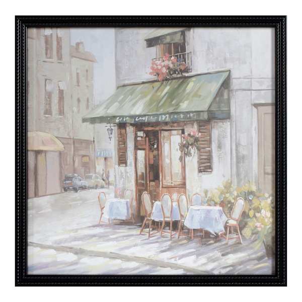Glass Framed City Storefront Print Wall Art, 20"