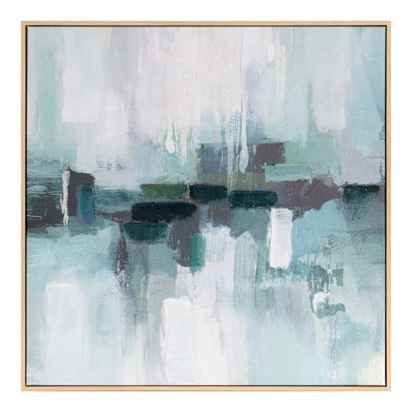 Framed Abstract Canvas Wall Art, 30"