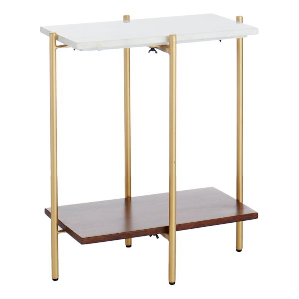Crosby St. Wren Square Marble Top End Table