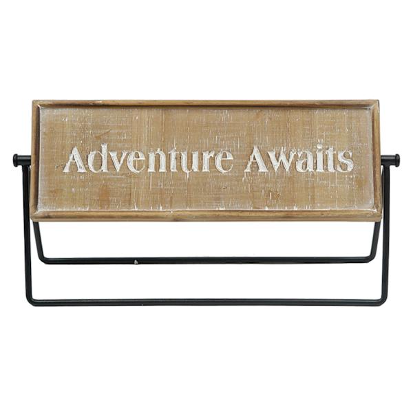Ty Pennington Adventure Awaits Wood Sign, 11x6