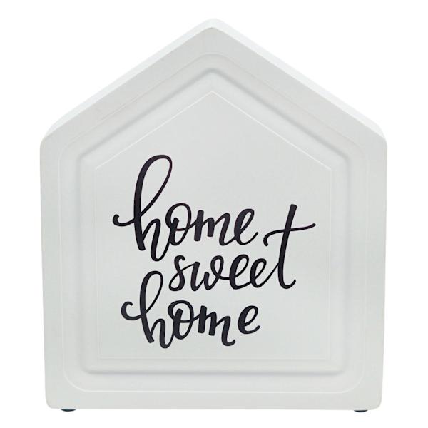 Home Sweet Home White Wood Sign, 7x8