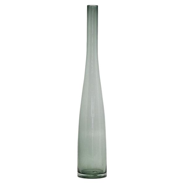 Grey Bubble Glass Bottle Vase, 21"